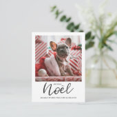 Cartes Pour Fêtes Annuelles Joyeux Noel Script manuscrit Photo de Noël (Debout devant)