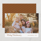 Cartes Pour Fêtes Annuelles Joyeux Noël - Script moderne Photo (Devant / Derrière)