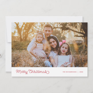 Cartes Pour Fêtes Annuelles Joyeux Noël - Script moderne Photo