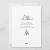 Cartes Pour Fêtes Annuelles Joyeux Noël - Script moderne Photo (Dos)