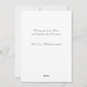 Cartes Pour Fêtes Annuelles Joyeux Noël Script Photo Dark Green (Dos)