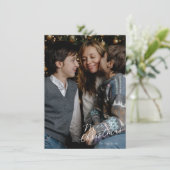 Cartes Pour Fêtes Annuelles Joyeux Noël Script Photo Marine Toile (Debout devant)