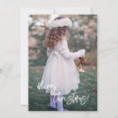 Cartes Pour Fêtes Annuelles Joyeux Noël Script Photo Noël (Devant)