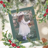 Cartes Pour Fêtes Annuelles Joyeux Noël Script Photo Noël