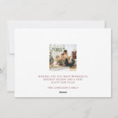 Cartes Pour Fêtes Annuelles Joyeux Noël Script Red Multi Photo Collage (Dos)