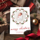 Cartes Pour Fêtes Annuelles Joyeux Noël Script Rouge et Vert Photo