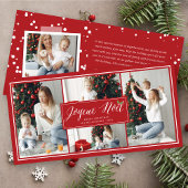 Cartes Pour Fêtes Annuelles Joyeux Noel Script simple Moderne 4 Photo Noël