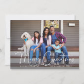 Cartes Pour Fêtes Annuelles Joyeux Noël | Script simple multi-photo (Devant)