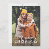 Cartes Pour Fêtes Annuelles Joyeux Noël Script Simple Style 2 Photo (Devant)