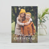 Cartes Pour Fêtes Annuelles Joyeux Noël Script Simple Style 2 Photo (Debout devant)