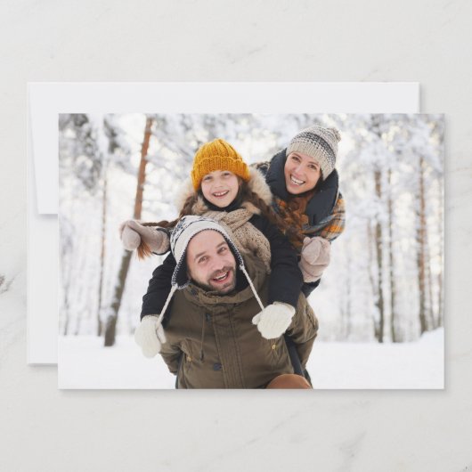 Cartes Pour Fêtes Annuelles Joyeux Noël Script Winter Fox Photo (Dos)