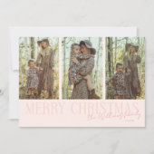 Cartes Pour Fêtes Annuelles Joyeux Noël Signature Multi Photo Peach (Devant)