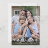 Cartes Pour Fêtes Annuelles Joyeux Noël Simple 2 Photo Moderne (Devant)