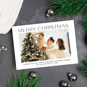 Cartes Pour Fêtes Annuelles Joyeux Noël simple 4 photos famille