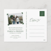 Cartes Pour Fêtes Annuelles Joyeux Noël Simple Brosse Script Photo moderne (Dos)