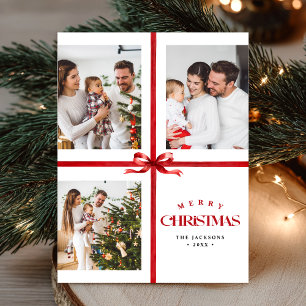 Cartes Pour Fêtes Annuelles Joyeux Noël Simple Collage Moderne