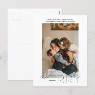Cartes Pour Fêtes Annuelles Joyeux Noël simple élégant personnalisé