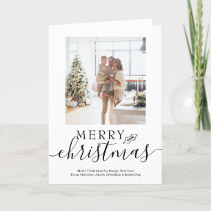 Cartes Pour Fêtes Annuelles Joyeux Noël Simple Élégant Personnalisé