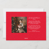 Cartes Pour Fêtes Annuelles Joyeux Noël simple élégant script photo (Dos)