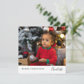 Cartes Pour Fêtes Annuelles Joyeux Noël Simple Personnalisé (Debout devant)