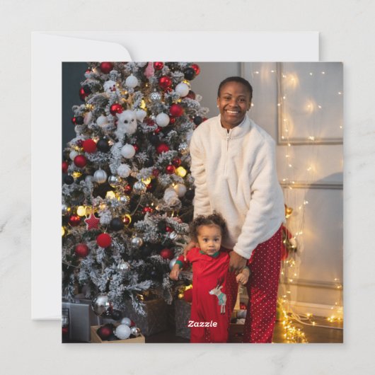 Cartes Pour Fêtes Annuelles Joyeux Noël Simple Personnalisé (Dos)