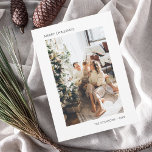 Cartes Pour Fêtes Annuelles Joyeux Noël Simple Photo Holiday Card<br><div class="desc">Carte de Noël minimaliste.</div>