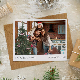 Cartes Pour Fêtes Annuelles Joyeux Noël simple photo moderne