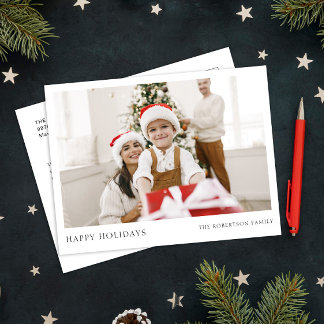 Cartes Pour Fêtes Annuelles Joyeux Noël simple photo moderne