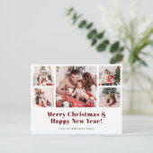 Cartes Pour Fêtes Annuelles Joyeux Noël simple photo moderne (Debout devant)