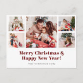 Cartes Pour Fêtes Annuelles Joyeux Noël simple photo moderne (Devant)