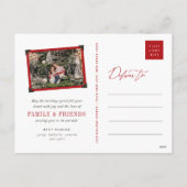 Cartes Pour Fêtes Annuelles Joyeux Noël Simple Script Modern Classic Photo (Dos)