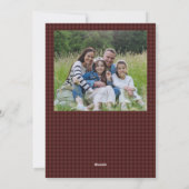 Cartes Pour Fêtes Annuelles Joyeux Noël simple script photo rustique (Dos)