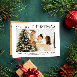 Cartes Pour Fêtes Annuelles Joyeux Noël simple une famille photo