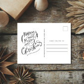 Cartes Pour Fêtes Annuelles Joyeux Noël Simple Vacances Photo Moderne