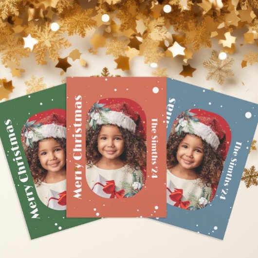Cartes Pour Fêtes Annuelles Joyeux Noël Snowflake et Mistletoe Photo