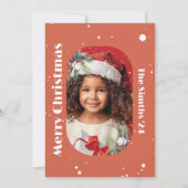 Cartes Pour Fêtes Annuelles Joyeux Noël Snowflake et Mistletoe Photo (Devant)