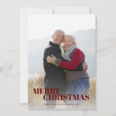 Cartes Pour Fêtes Annuelles Joyeux Noël Snowflake Photo (Devant)