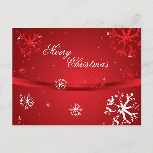 Cartes Pour Fêtes Annuelles Joyeux Noël Snowflakes 2 (Devant)