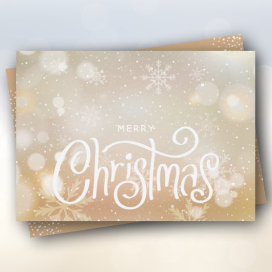 Cartes Pour Fêtes Annuelles Joyeux Noël Snowflakes Flat