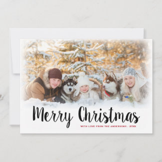 Cartes Pour Fêtes Annuelles Joyeux Noël Snowy Photo Grey