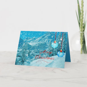 Cartes Pour Fêtes Annuelles Joyeux Noël Snowy Winter Village
