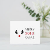 Cartes Pour Fêtes Annuelles Joyeux Noël Sober minimal, Sober Support Noël (Debout devant)