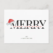 Cartes Pour Fêtes Annuelles Joyeux Noël Sober, Sober Support Minimal Noël (Devant)