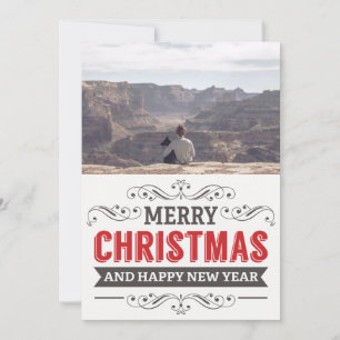 Cartes Pour Fêtes Annuelles Joyeux Noël Souhaite Retro Typographie Famille Pho