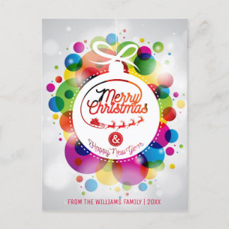 Cartes Pour Fêtes Annuelles Joyeux Noël Souhaits Famille moderne Photo