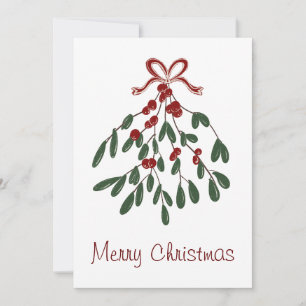 Cartes Pour Fêtes Annuelles Joyeux Noël sous le gui