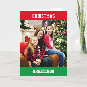Cartes Pour Fêtes Annuelles Joyeux Noël Sports Vibe Famille 3 Photo Enfants Ho