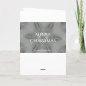 Cartes Pour Fêtes Annuelles Joyeux Noël Star Antique Silver Grey (Dos)