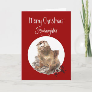 Cartes Pour Fêtes Annuelles Joyeux Noël Stepgirl Otter Humour animal
