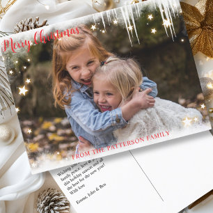 Cartes Pour Fêtes Annuelles Joyeux Noël Sternchen Kundenspezifische Foto